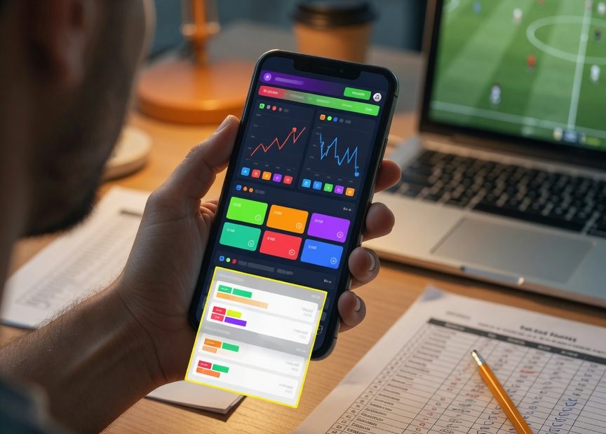 1xBet mobil tətbiqində ilk mərc üçün analitik bələdçi, strategiya görüntüsü