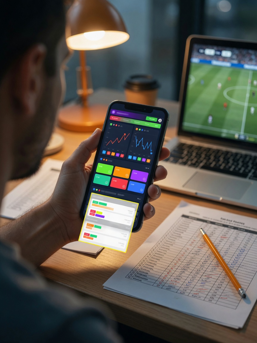 1xBet mobil tətbiqində ilk mərc üçün analitik bələdçi, strategiya görüntüsü